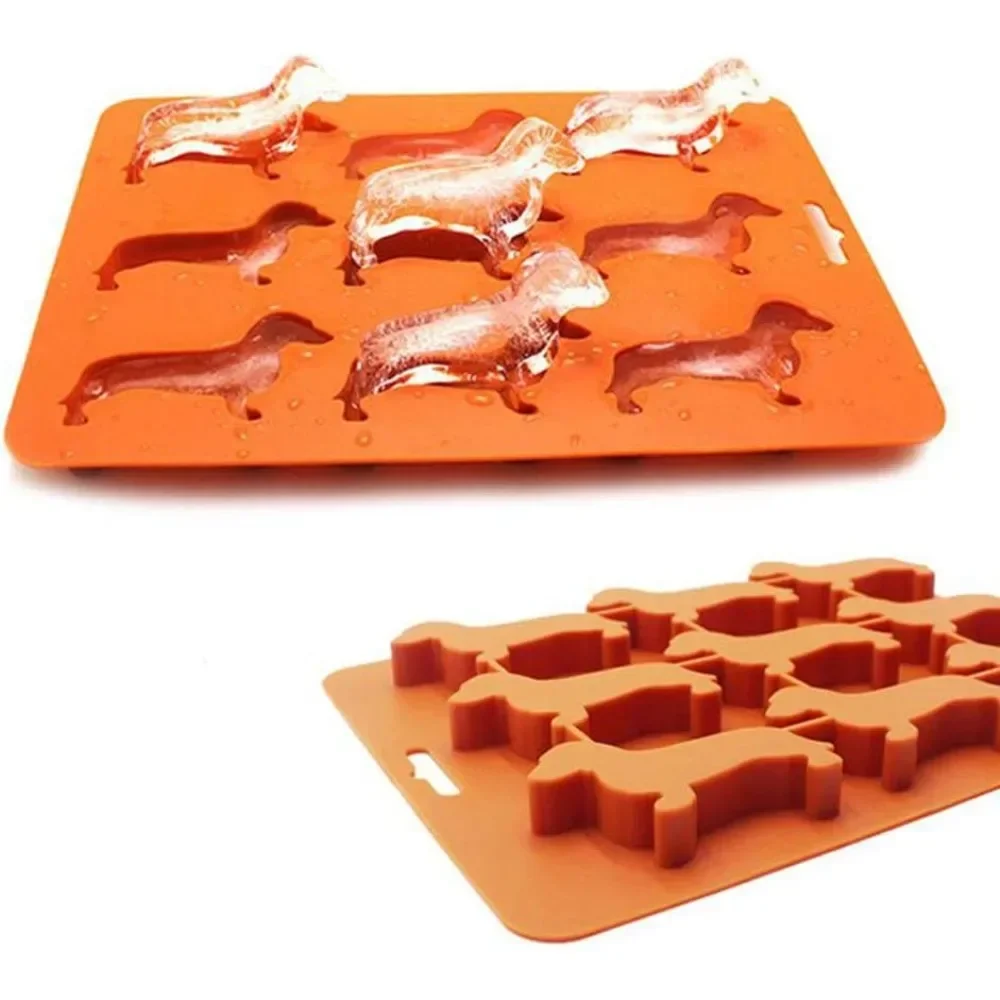 For  Ice Cube Mold Ice Cube Tray, 3pcs Ice Cube Tray Cute Dachshund