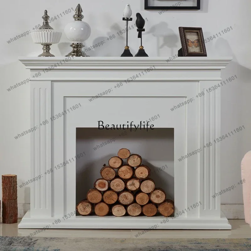 Factory Direct  American fireplace decorative cabinet solid wood modern simple light luxury background wall simulation