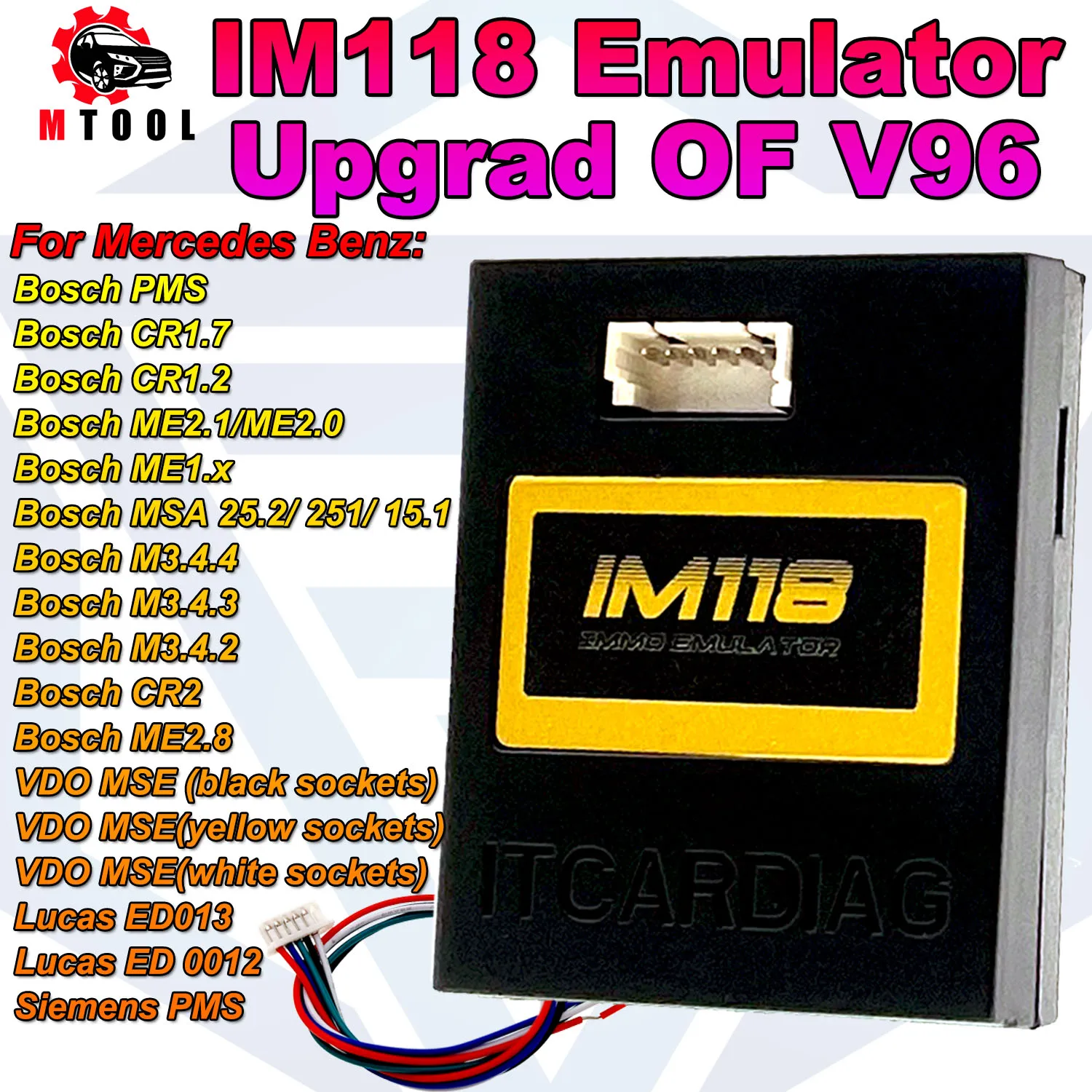 Universal Emulator IMMO Off IM118 Immobiliser for Benz C E Class W202 W210 1995-2000 E 1995-2003 A Class W168 1997-2004 More ECU