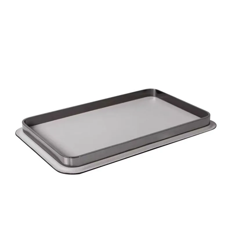 Simple modern light luxury rectangular circumference tray model room hotel living room coffee table restaurant desktop