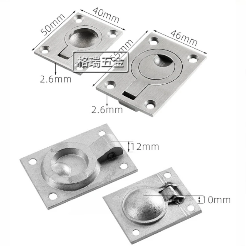 304 316 Stainless Steel Marine Recessed Deck Hatch Locker Flush Pull Handle Ring Door Knobs Handles Pull Ring Boat Hardware