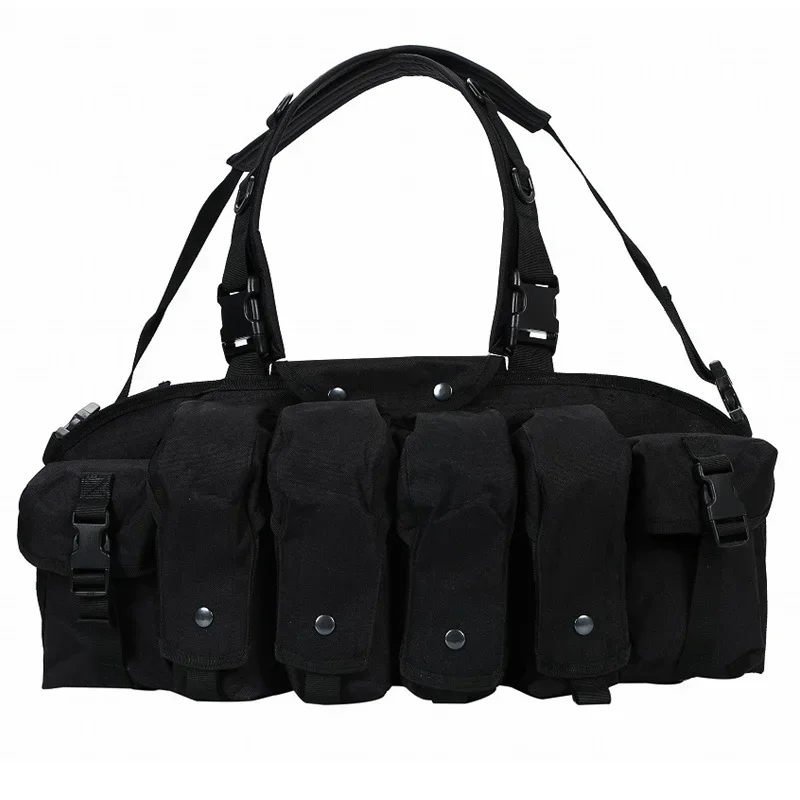 AK Chest Rig Vest AK 47 Molle Pistola giocattolo Portariviste Custodia per sport all'aria aperta Portapiatti Gilet da caccia per addestramento