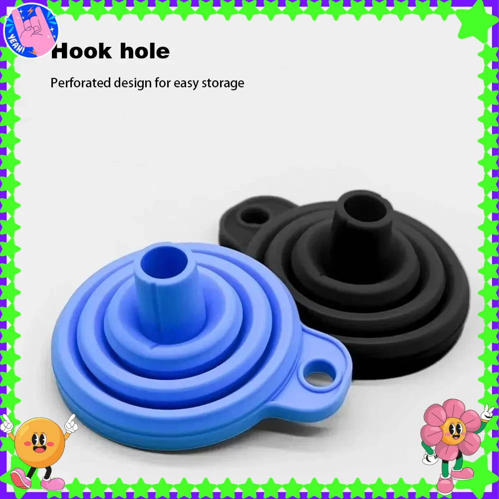 قمع محرك السيارة العالمي سيليكون السائل قمع غسالة تغيير السوائل طوي المحمولة السيارات زيت المحرك البنزين تغيير قمع