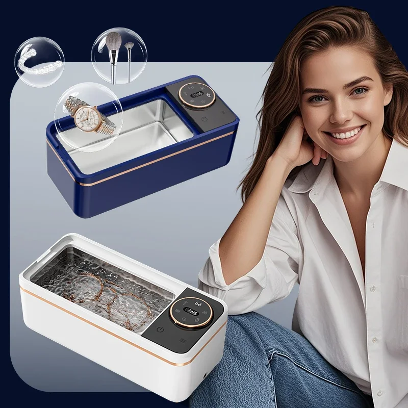 آلة التنظيف بالموجات فوق الصوتية 55 كيلو هرتز بتقنية Soundwave للنظارات وأطقم الأسنان والمجوهرات وفرش المكياج - أجهزة التنظيف العميق
