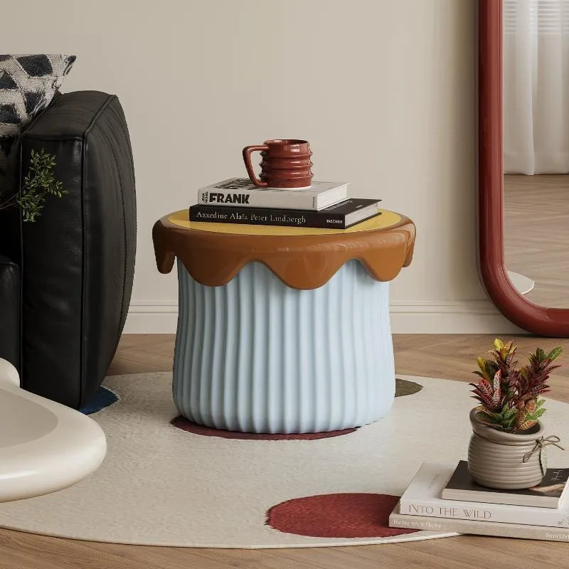 caramel pudding side table, living room ornament sofa side table