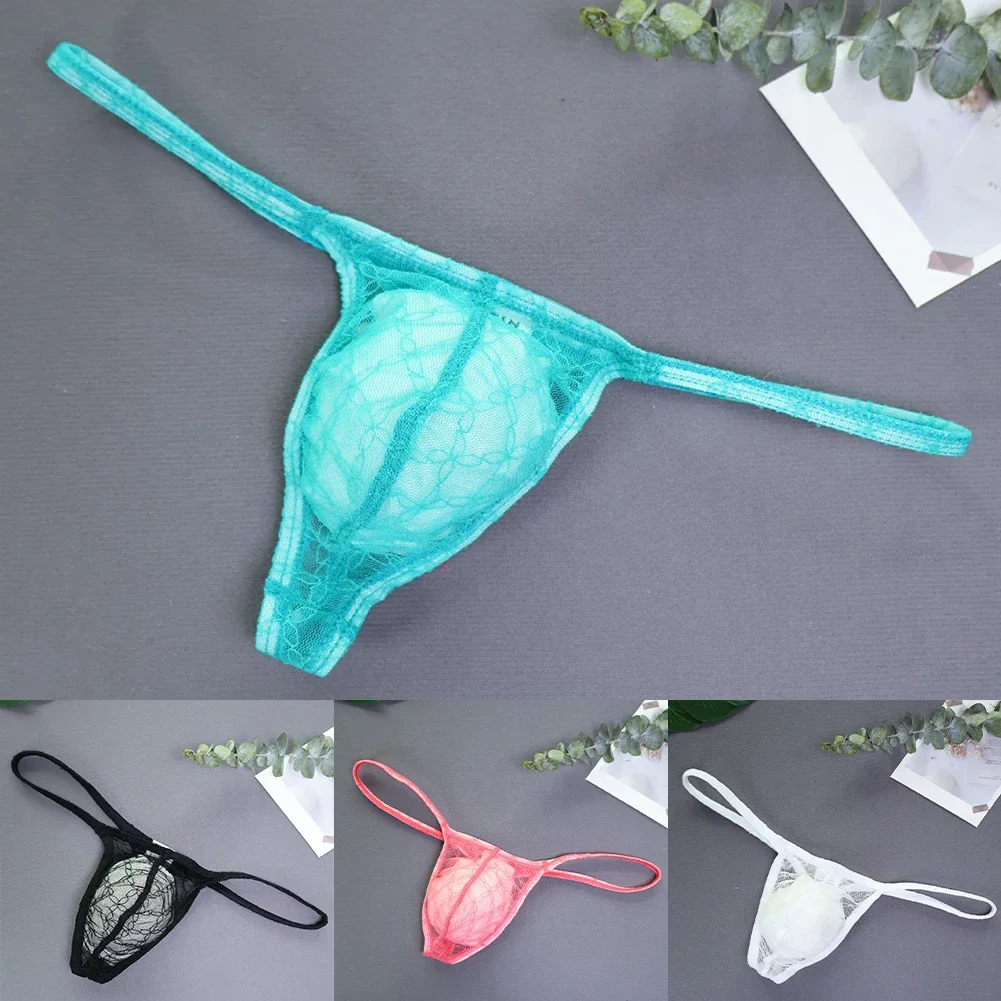 

Sleep Bottoms Daily Knickers Male Lace Thongs G-strings Elastic Low Waist Trunks Pouch Briefs Men's Underwear Sexy Underpants