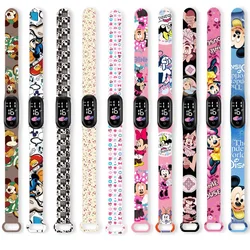 Disney Mickey Minnie Kids' Watches Cartoon Character Figures LED Touch Waterproof Electronic Kids Watch Birthday Gifts