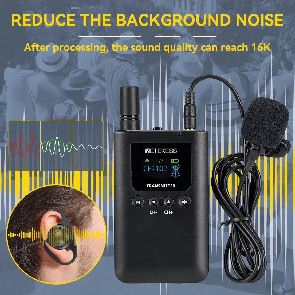 RETEKESS TT125 Tour Guide System Wireless Audio System 2.4GHz Radio Guide Transmitter Receiver For Excursion Translation Factory