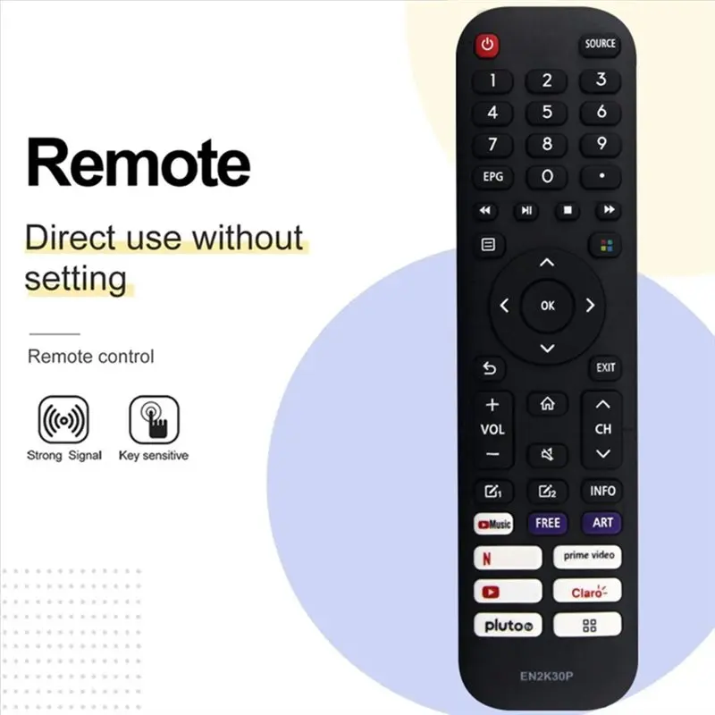Voltvibe-Replace EN2K30P Remote Control For Hisense TV EN2K30P Remote Control