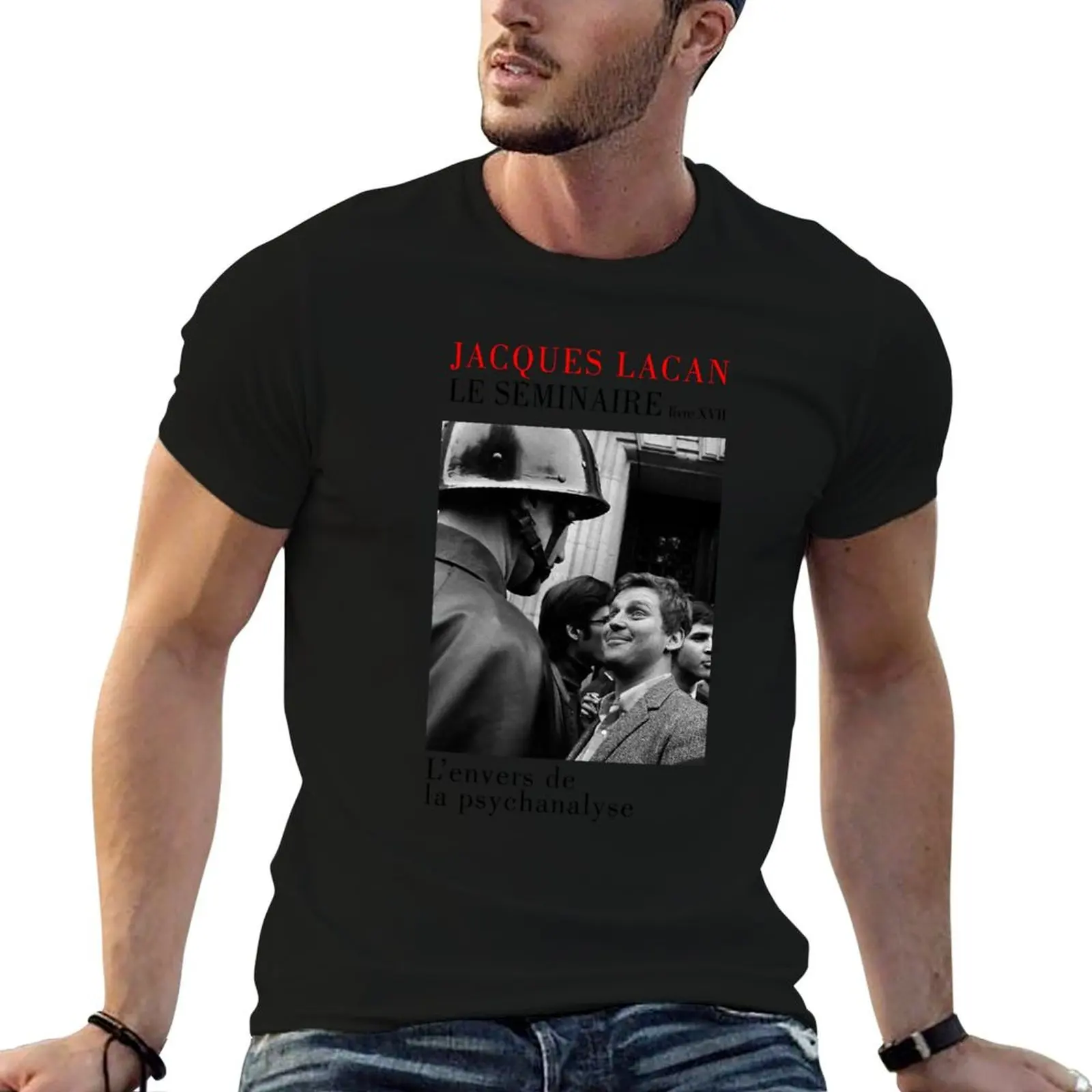 

Lacan - T-Shirt funny shirts shirts t t cotton funny la psychanalyse L'envers for man de man Jacques