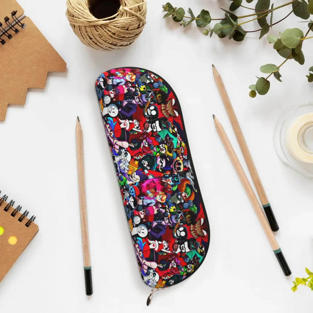 ليلة الجمعة Funkin Characters Fnf Game مقلمة حامل أقلام تخزين كبير صندوق أقلام حقيبة أقلام رصاص للبنين بنات مدرسة