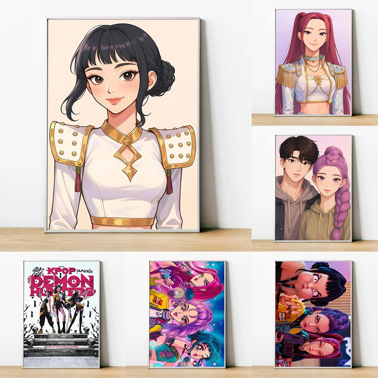 

K-KPop D-Demon Hunters Movie Poster For Home Decor Items Decorative Prints Wall Painting Canvas Bedroom Decoration Living Room