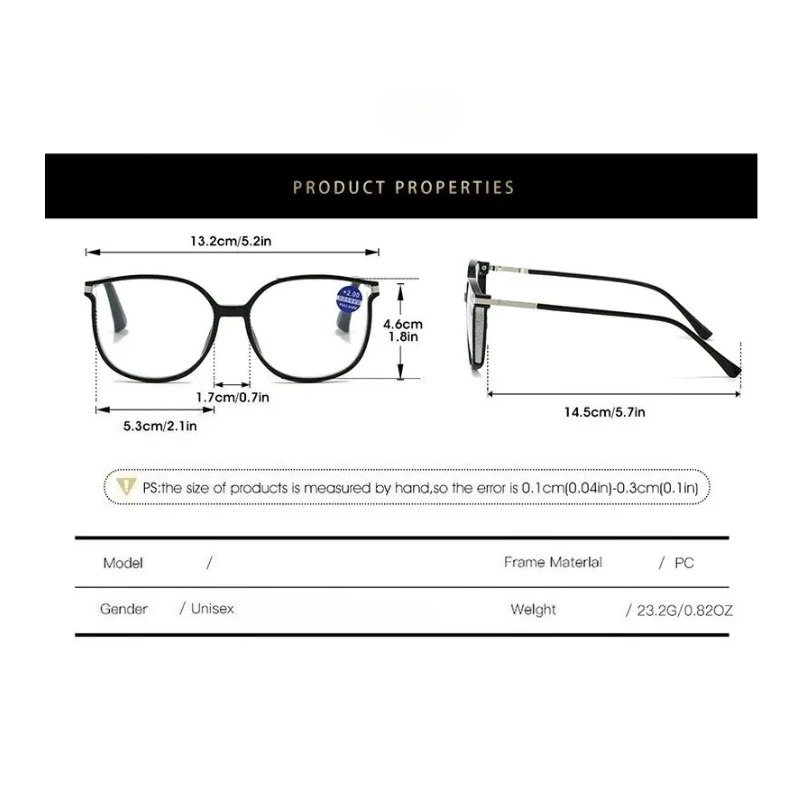 블루라이트 차단 여성용 독서 안경 스타일리시 노안 안경 플라노 아이웨어 눈부신 대형 프레임 세트 라인스톤