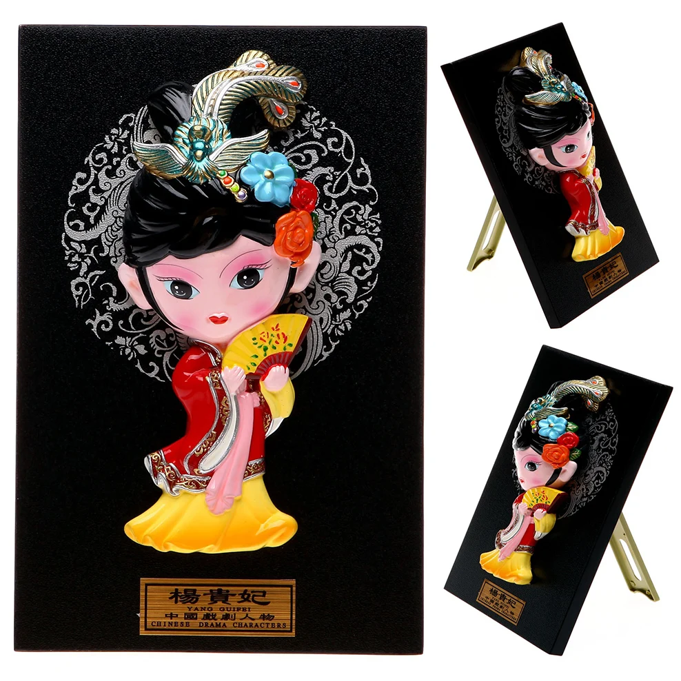 

Q-version of Chinese opera character ornaments, Cold Porcelain Peking Opera mask, Chinese Style Characteristic Tourist Souvenirs