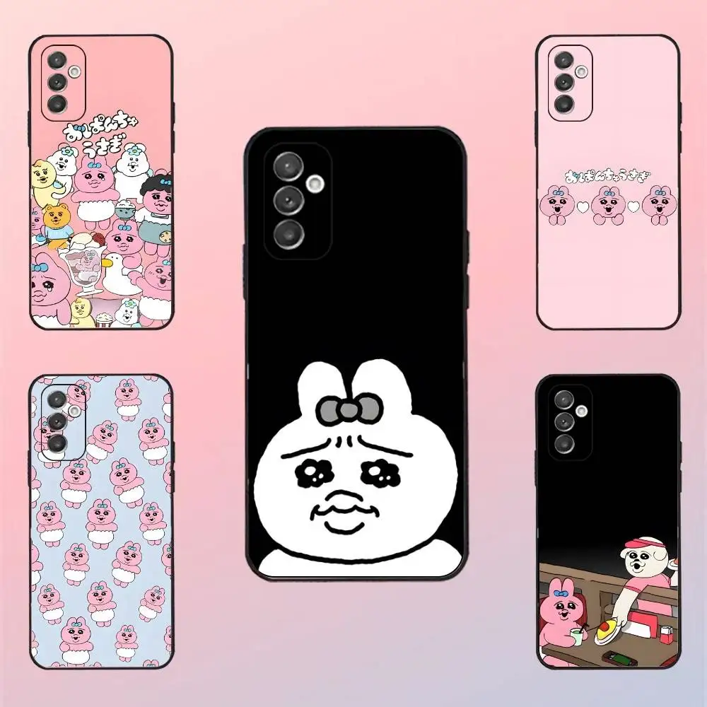 

Kawaii O-OpanchuS UsagiS Phone Case For Samsung S 25,24,23,22,30,21,10,9,Ultra,Plus,Lite,FE,4,5 G Black Soft Case