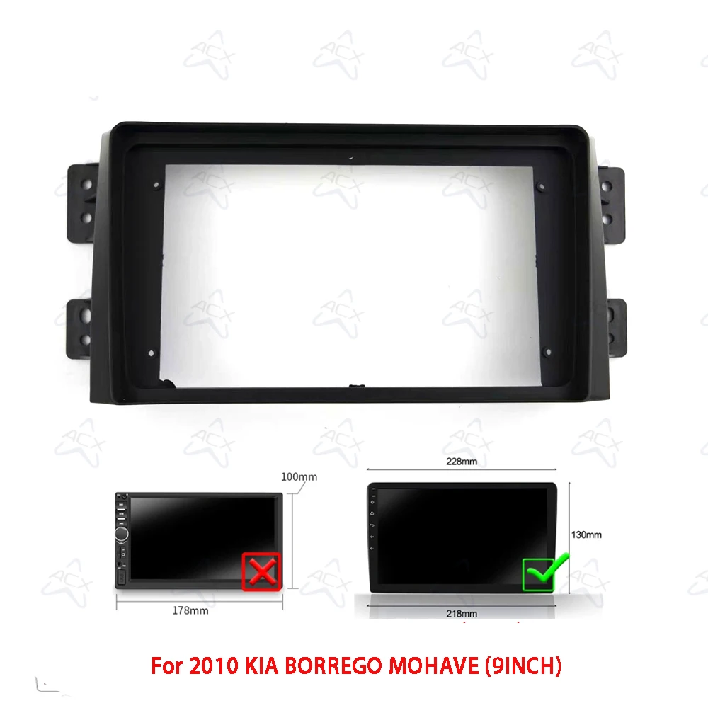 9INCH Car Radio Fascia For Kia Borrego Mohave 2008-2011 Android Stereo Frame Panel With Cable