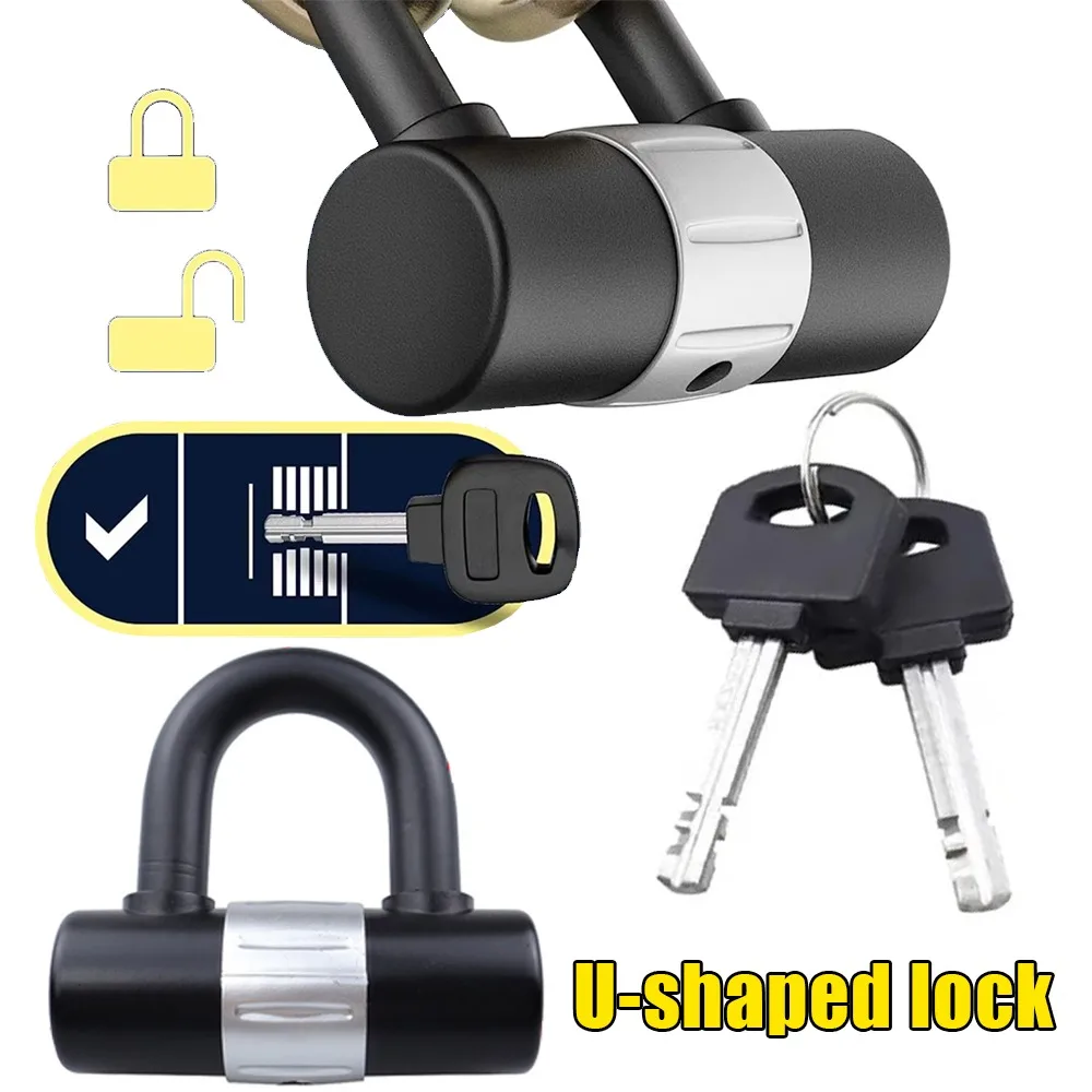 

Противоугонный U-образный замок для электрического велосипеда, горного велосипеда, уровень C, навесной замок, водонепроницаемый антигидравлический замок сдвига, дорожный замок