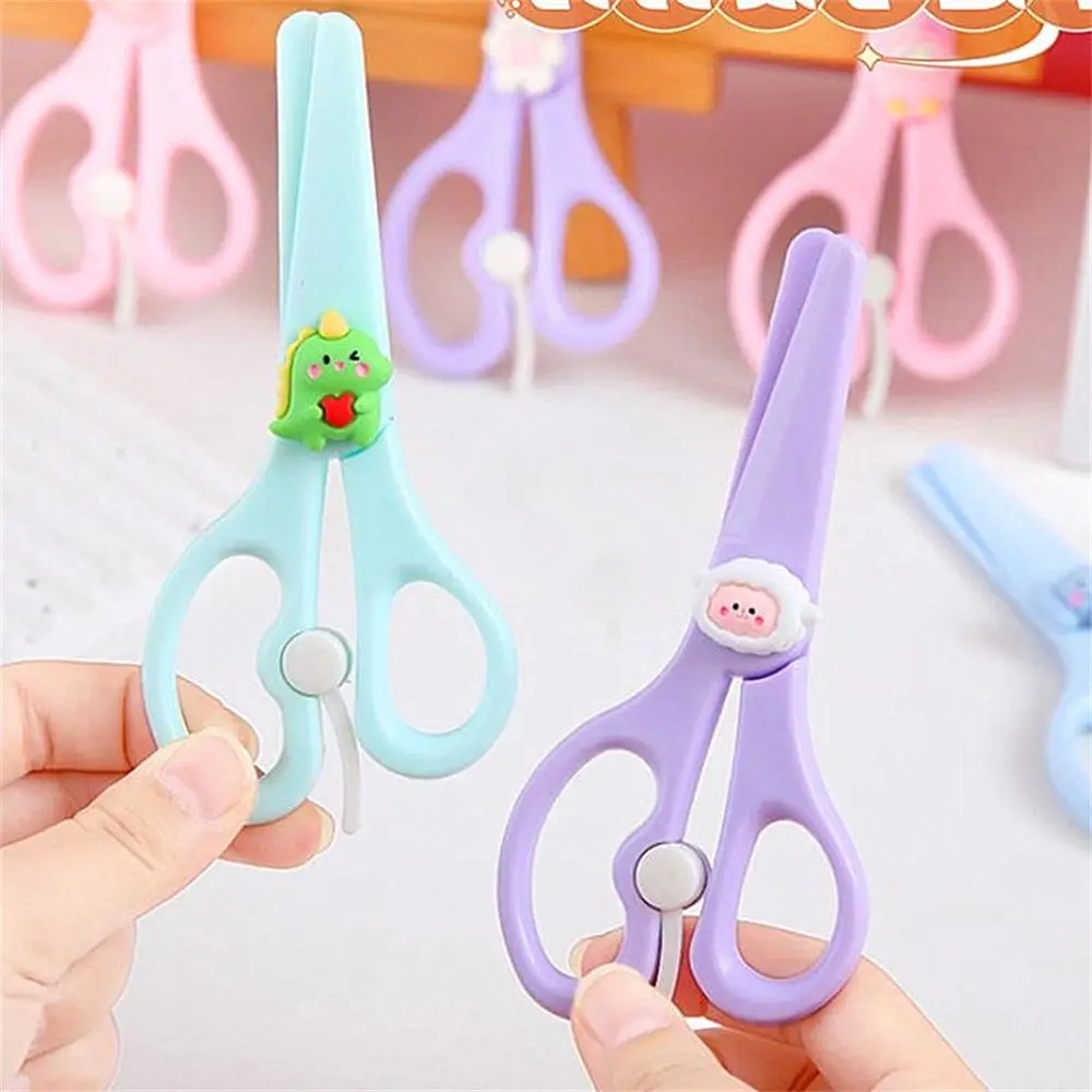 Mini Plastic Cartoon Animal Scissors para Crianças, DIY Paper Cutter Tool, Material de escritório escolar, Promover Papelaria Presente, Bonito, Segurança