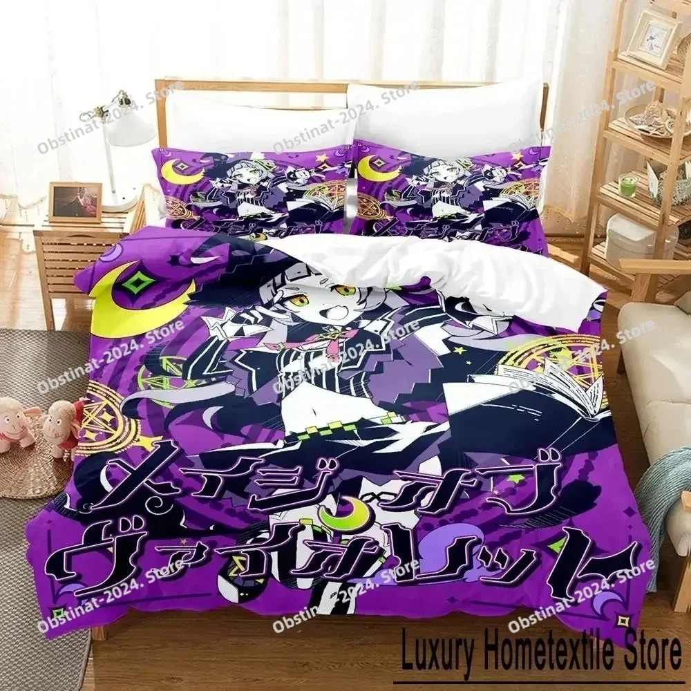 Top Murasaki Shion Bedding Set Single Twin Full Queen King Size Bed Set Adult Kid Bedroom Duvet cover Sets Anime Kawaii Girl Bed