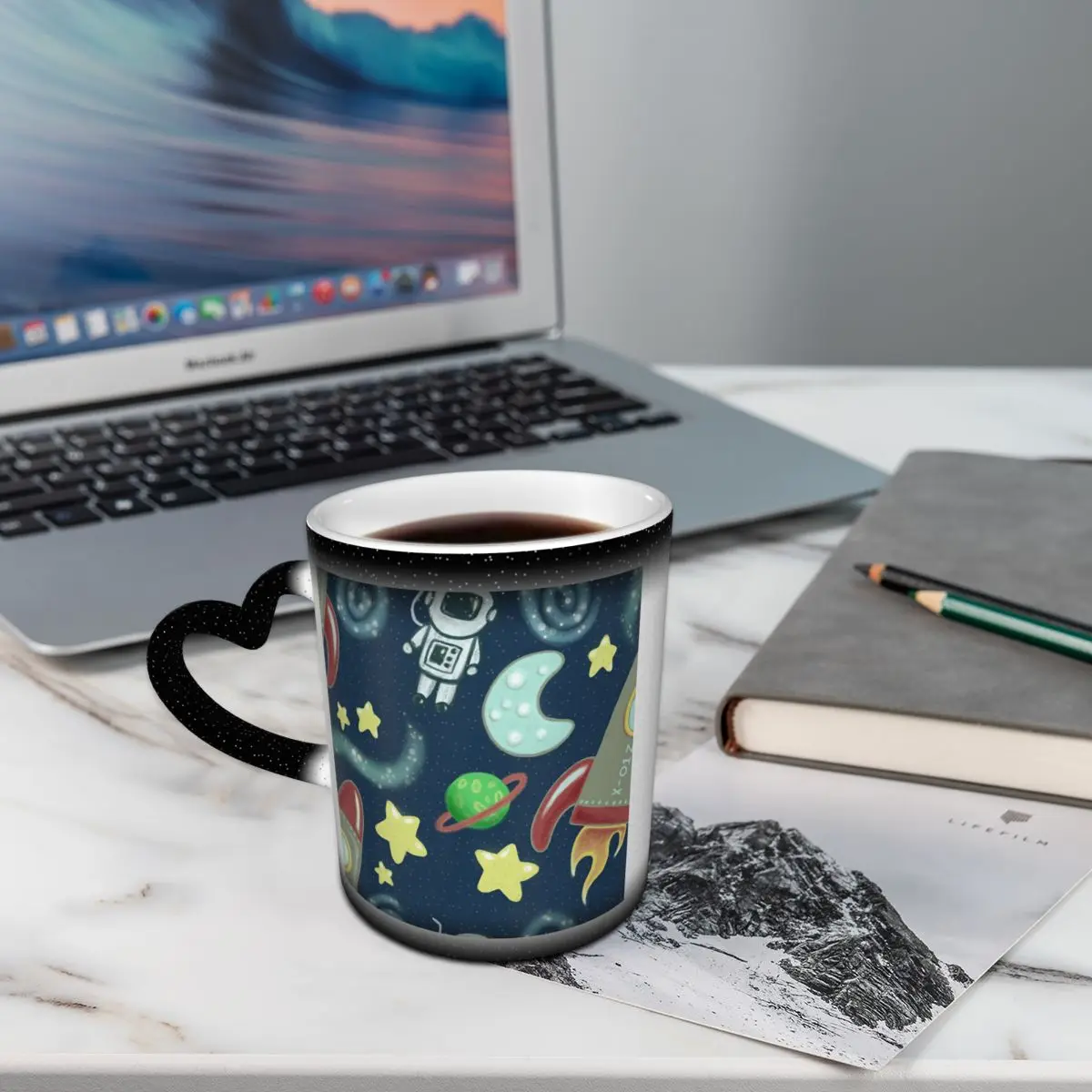 Astronaut Planet Rocket Mug Funny Ceramic Coffee Cups Tea Mugs Milk Cup Drinkware Gifts for Friends