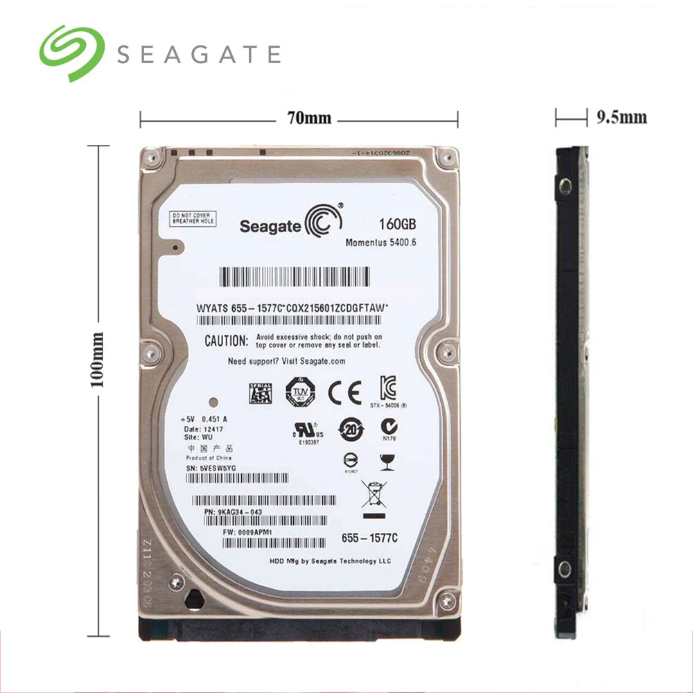 OEM For Seagate HDD Internal Hard Drive Disk HD 320GB Laptop Computer Storage Device 2.5