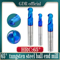 R1 R2 R3 R4 R5 R6 yuvarlak burun freze kesicisi karbür kesici freze aracı HRC65 2 flüt Tungsten karbür kesici kaplı frezeler