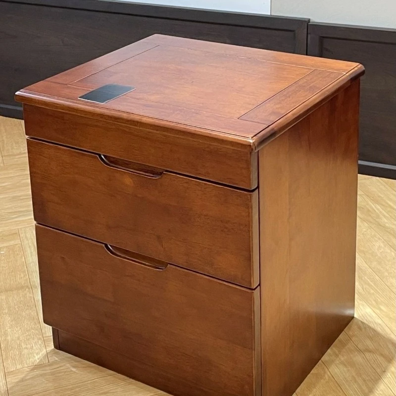 Solid wood Chinese simple hidden compartment bedside table card locker hidden household drawer