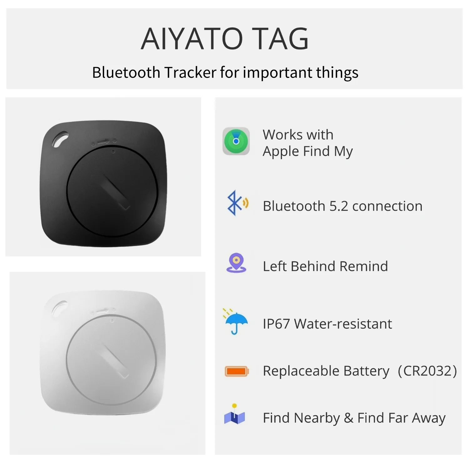 يعمل جهاز المقتفي الذكي مع Apple Find My APP Pet Kids Luggage Key Tracking Global Accurate Positioning Bluetooth Tag Tracker
