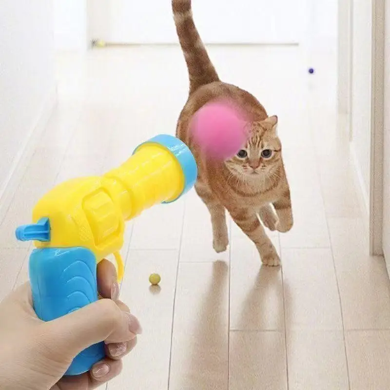 Furry Ball Cat Toy for Relaxation and Interactive Fun. Silent Ball Launcher for Cats. Fun Toy Ball. Long-lasting Play Toy.