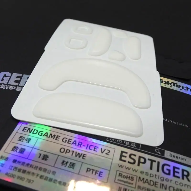 1Pack Esports Gaming ICE V2 Version Mouse Skates Mouse Feet for ENDGAME GEAR OP1W Mouse White Glides
