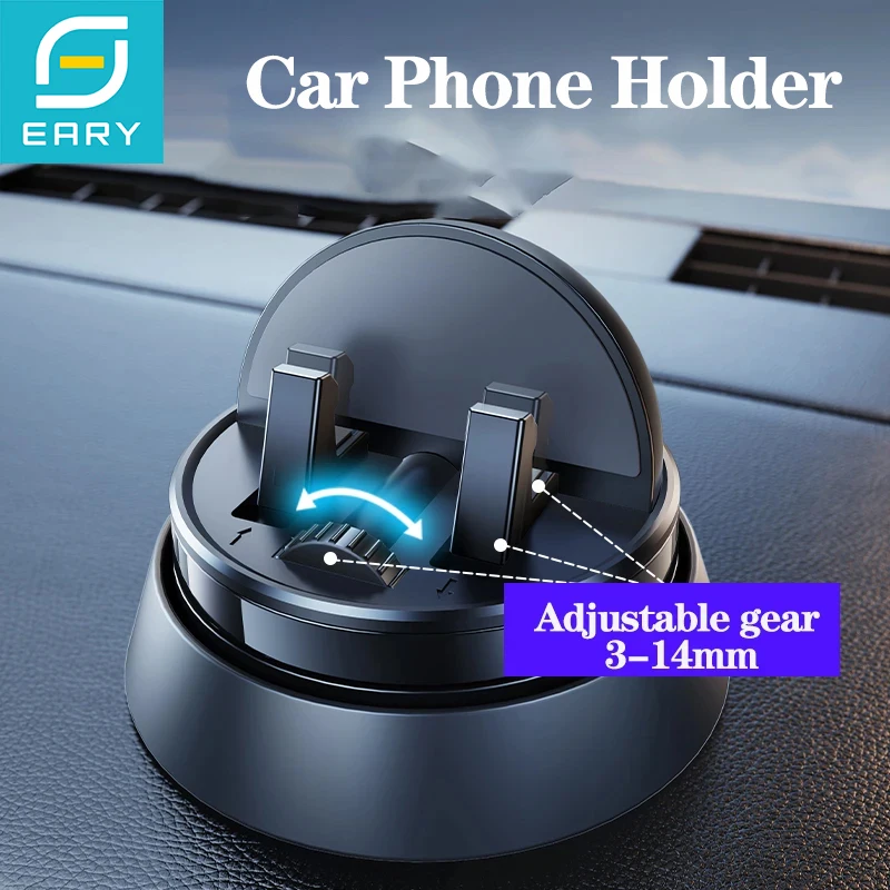 Eary Dashboard Cell Phone Holder 360° Rotatable Stand Fit for iPhone 18 17 16 15 14 Pro Max Samsung S26 Ultra 25 All Smartphones