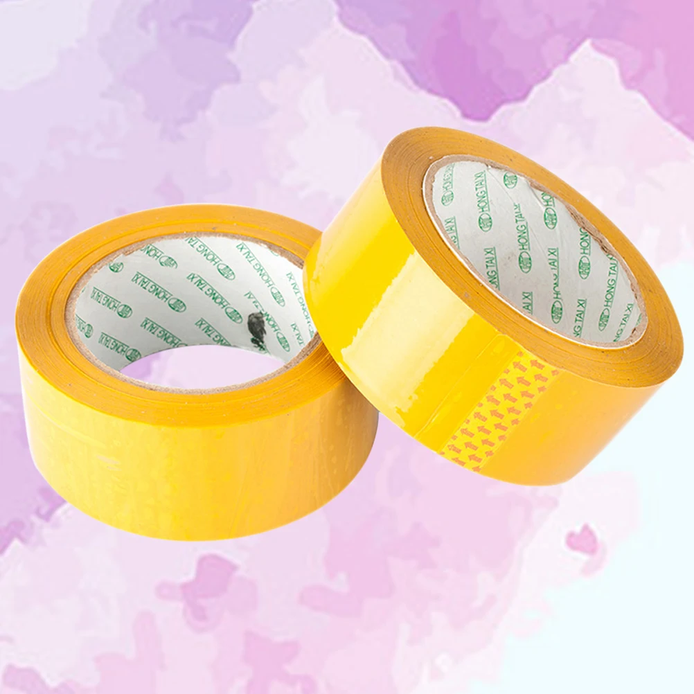 6 Rolls Transparent Sealing Packing Tape High Viscosity for Boxes Yellow Clear Duct Multi Purpose Water Resistant Strong Closure