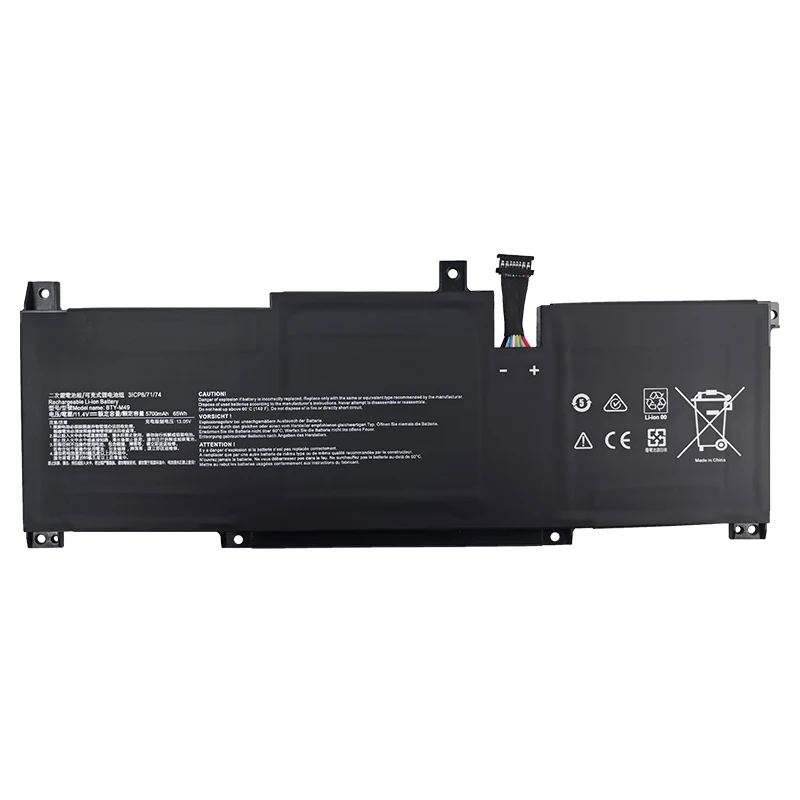 BTY-M49 65Wh/5700mAh 11.4V Higher Capacity Replacement Laptop Battery for MSI Prestige14 MS-155 14C4/14C5/14D2/3
