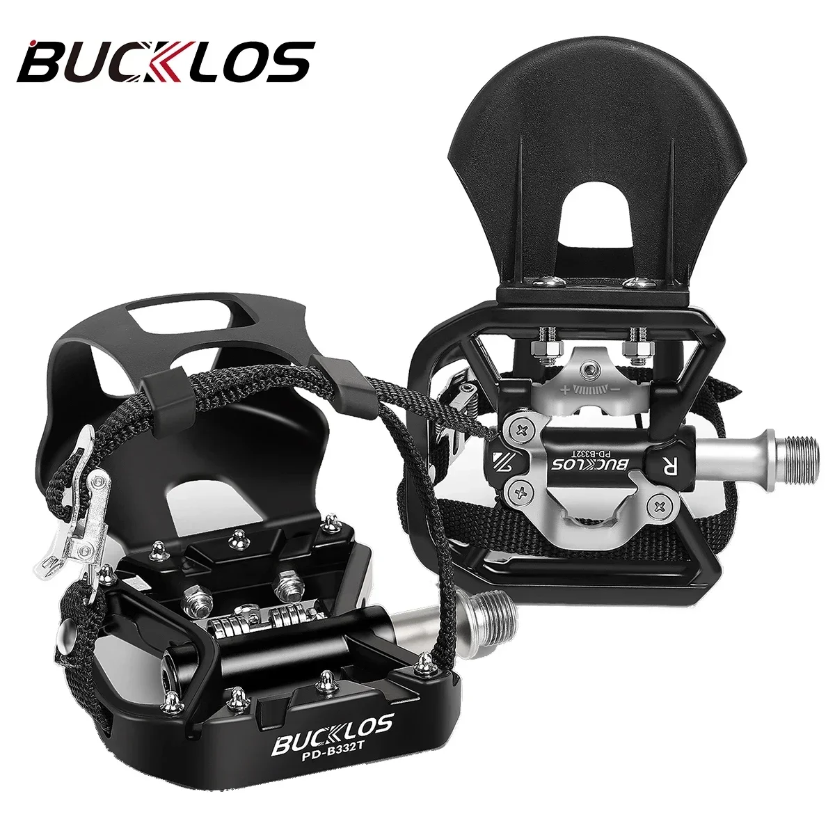 AliExpress BUCKLOS Bike Pedals Dual Function MTB Bicycle Pedal Platform Non Slip Aluminum Alloy Platform Pedals for MTB System Bicycle Part