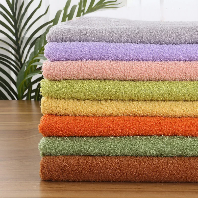 

50*160cm Artificial Teddy Velvet Plush Fabric Polyester Warm Coral Fleece Fabric For Lining Coat DIY Apparel Sewing Fabric