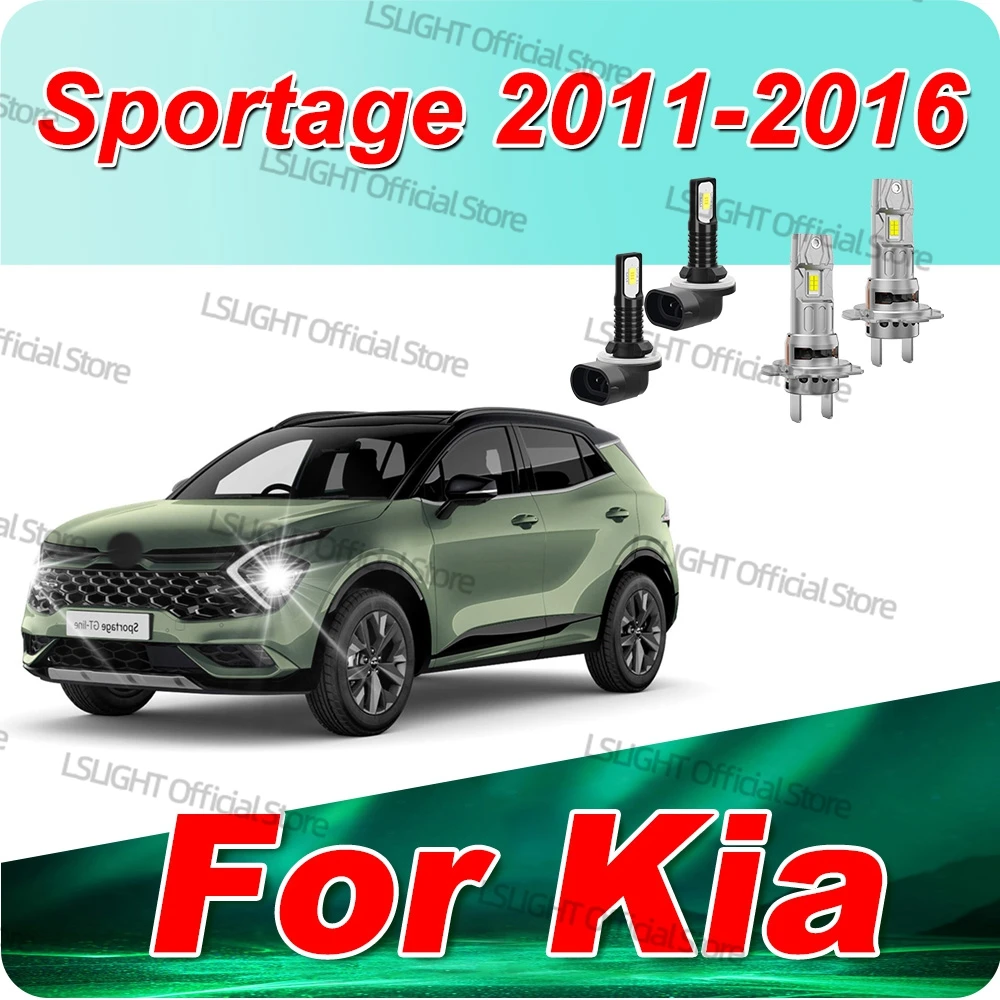 2/4x For Kia Sportage 2011 2012 2013 2014 2015 2016 Auto Headlights 3570 CSP Fog Lamp Bulbs 12V 6000K LED Plug&Play