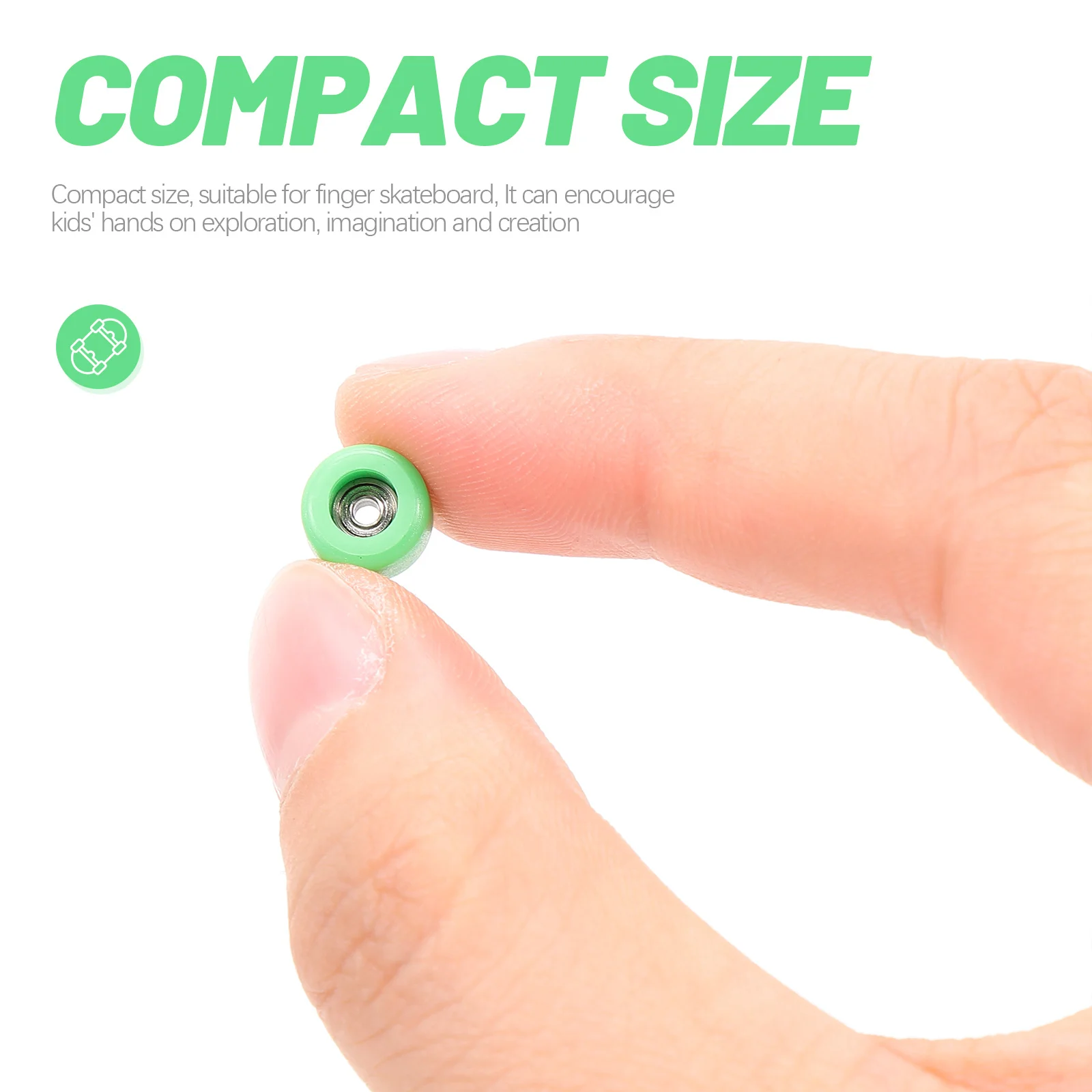 

4Pcs Finger Skate Roller Compact Fingerboard Trucks 34Mm Portable Fingertip Movement Educational Leisure Desk Game