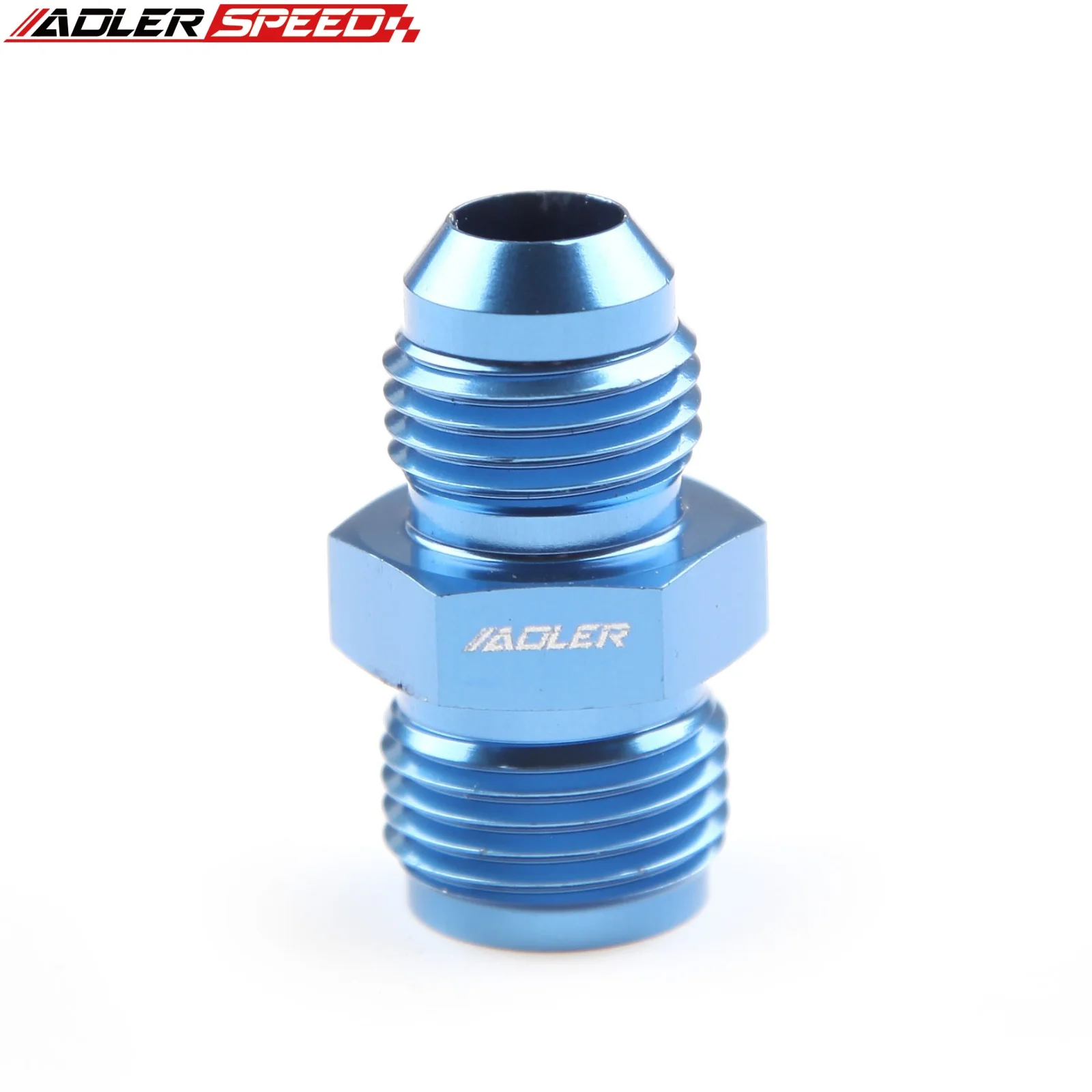 -6AN AN6 /8AN AN8 Male to 5/8'' x 18 Inverted Flare Fuel Oil Fitting Adapter Blue