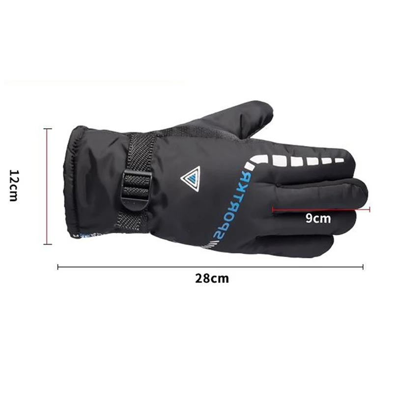 Gants de sport thermiques imperméables unisexes, mitaines chaudes, ski, randonnée, moto, cyclisme, extérieur, hiver, hommes, 1 paire