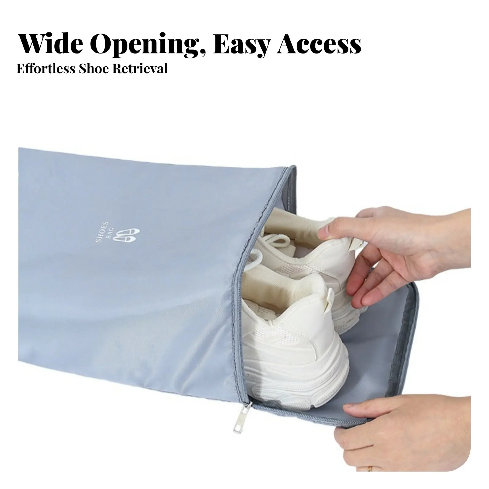 Travel Shoe Bag Waterproof Shoe Storage Pouch Large Capacity Dirt Proof for Travelers, Suitcase Packing, Closet Organization