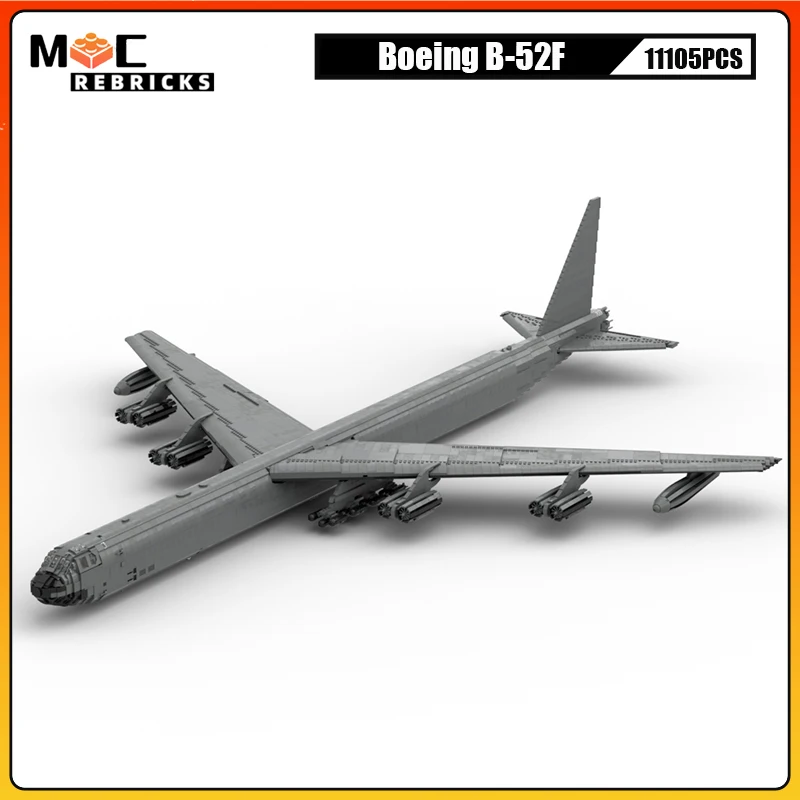 MOC UCS Military Series Air Force Boeing B-52F Strategic Bomber Building Block Toys Assemble Bricks Set Model for Kid Gift