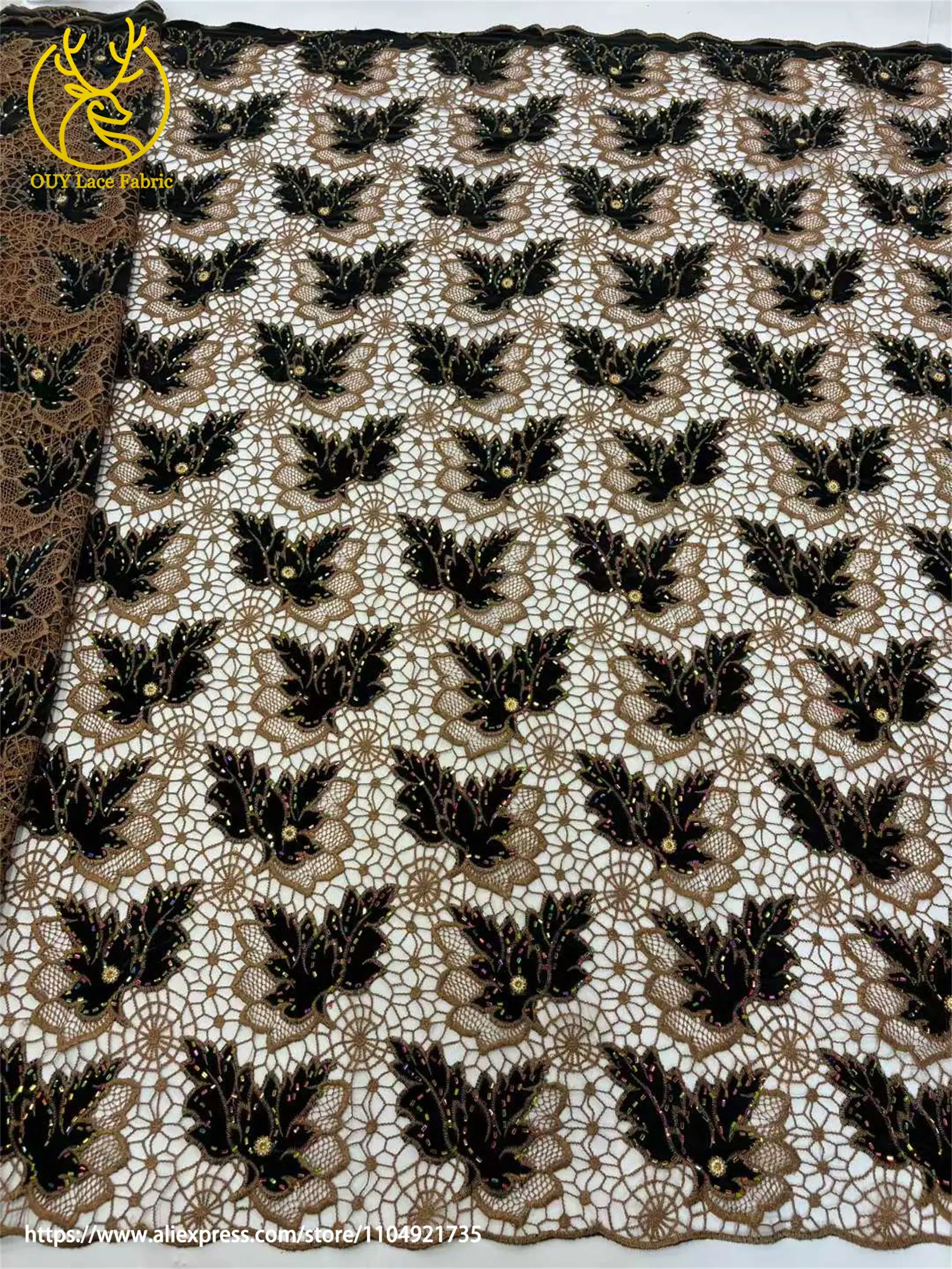 럭셔리 벨벳 크리스탈 아프리카 레이스 원단 2025 고품질 나이지리아 로프 레이스 원단 소녀들 저녁 파티 드레스 재봉용