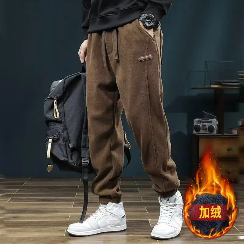 

Mens Clothing Man Pants Winter Pants Autumn Clothing Sweatpants Thermal Trousers Y2K Clothes Youth Outfit Casual Clothes Fashion