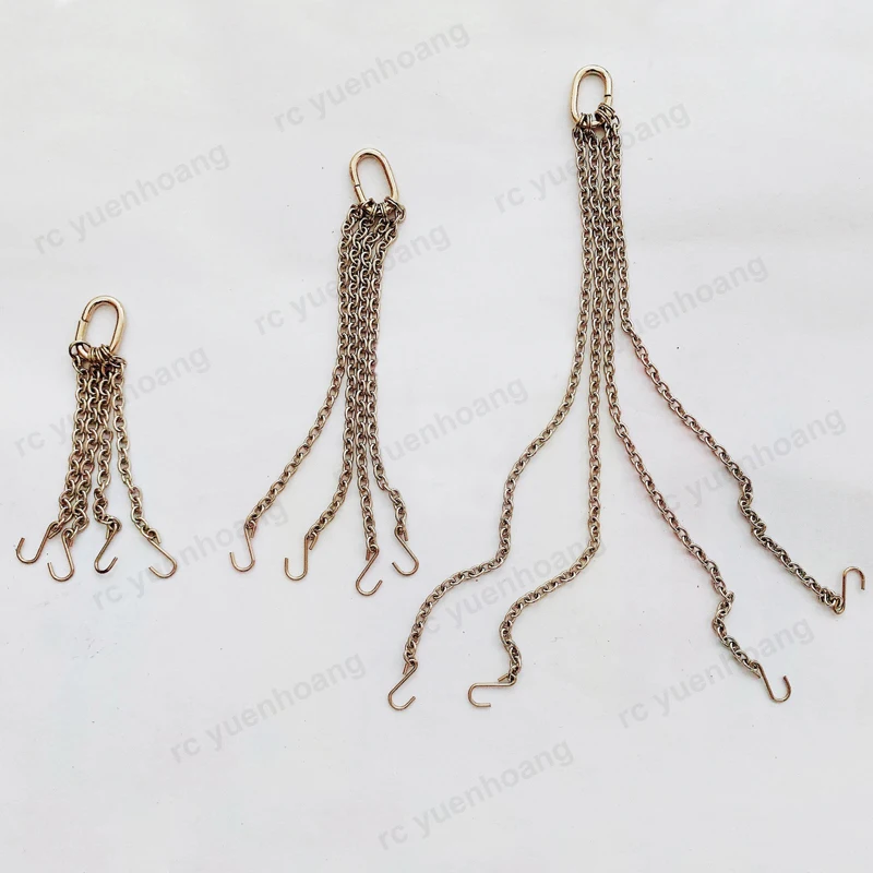 1Set 1/50 Scale Static Crane Alloy Hanging Rope Metal Lifting Chain for DIY Model Toys Scene Decoration Sling Chains