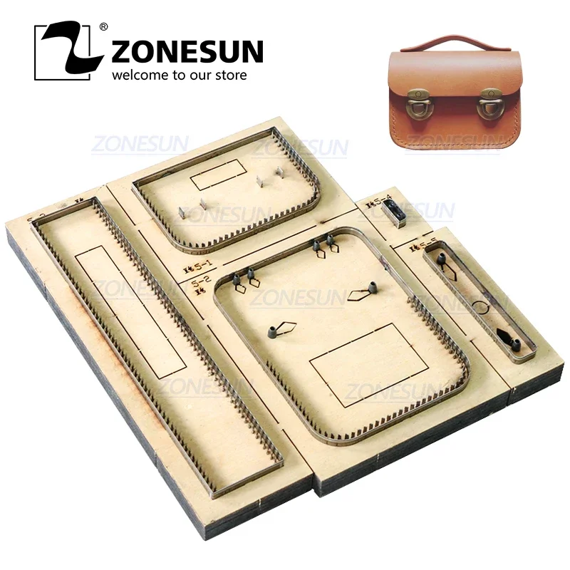 ZONESUN Crossbody Bag Leather Cutting Die Custom Handbag Punching Tool Coin Purse Steel Rule Die Small Wallet Cutter Die Cuts