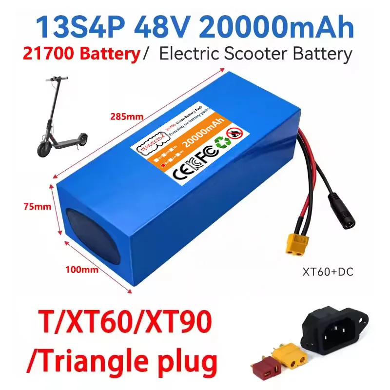 Batterie Li-ion Pour Scooters Électriques 13S4P 21700 48V 20Ah 3000W, Pour Vélos Motos, Batterie Série Kugoo M4/M4Pro/MaxSpeed