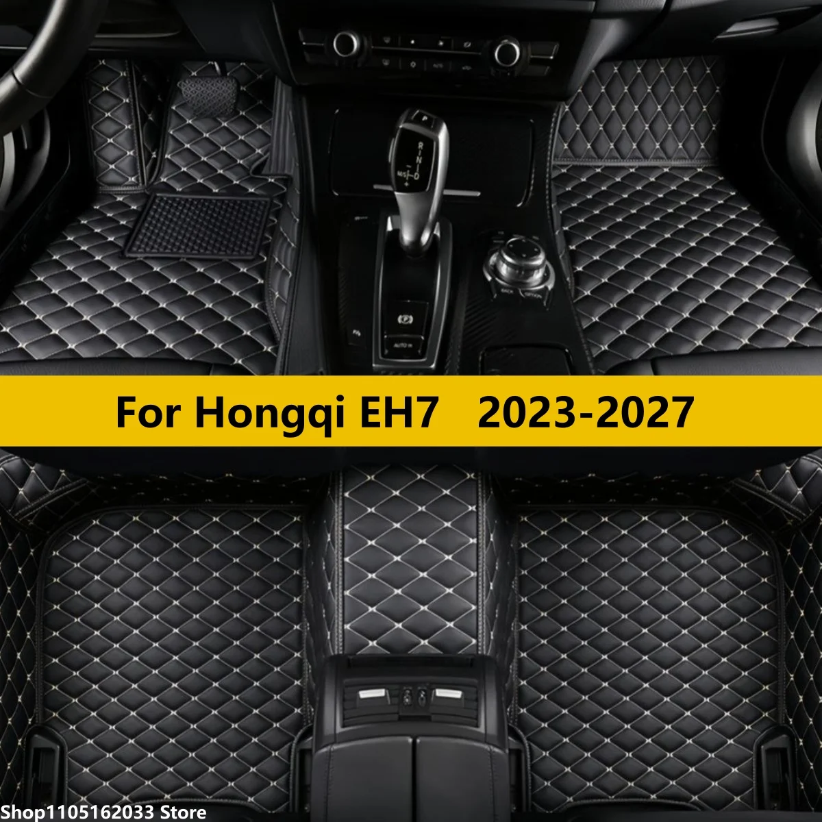 

Custom Car Floor Mats For Hongqi EH7 2023 2024 2025 2026 2027 Waterproof Foot Pads Floor Mats Carpets Car Accessories Interior