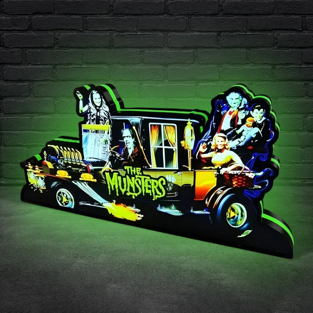 Custom Anime Logo Sign Personalized 3D Print The Munsters Lightbox LED Game Logos Sign Desktop Nightlight for Game Room Decor