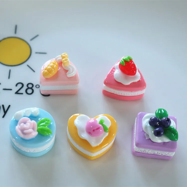 5pcs cute miniso series cake cartoon resin flatback cabochons diy crafts materials jewelry making charms