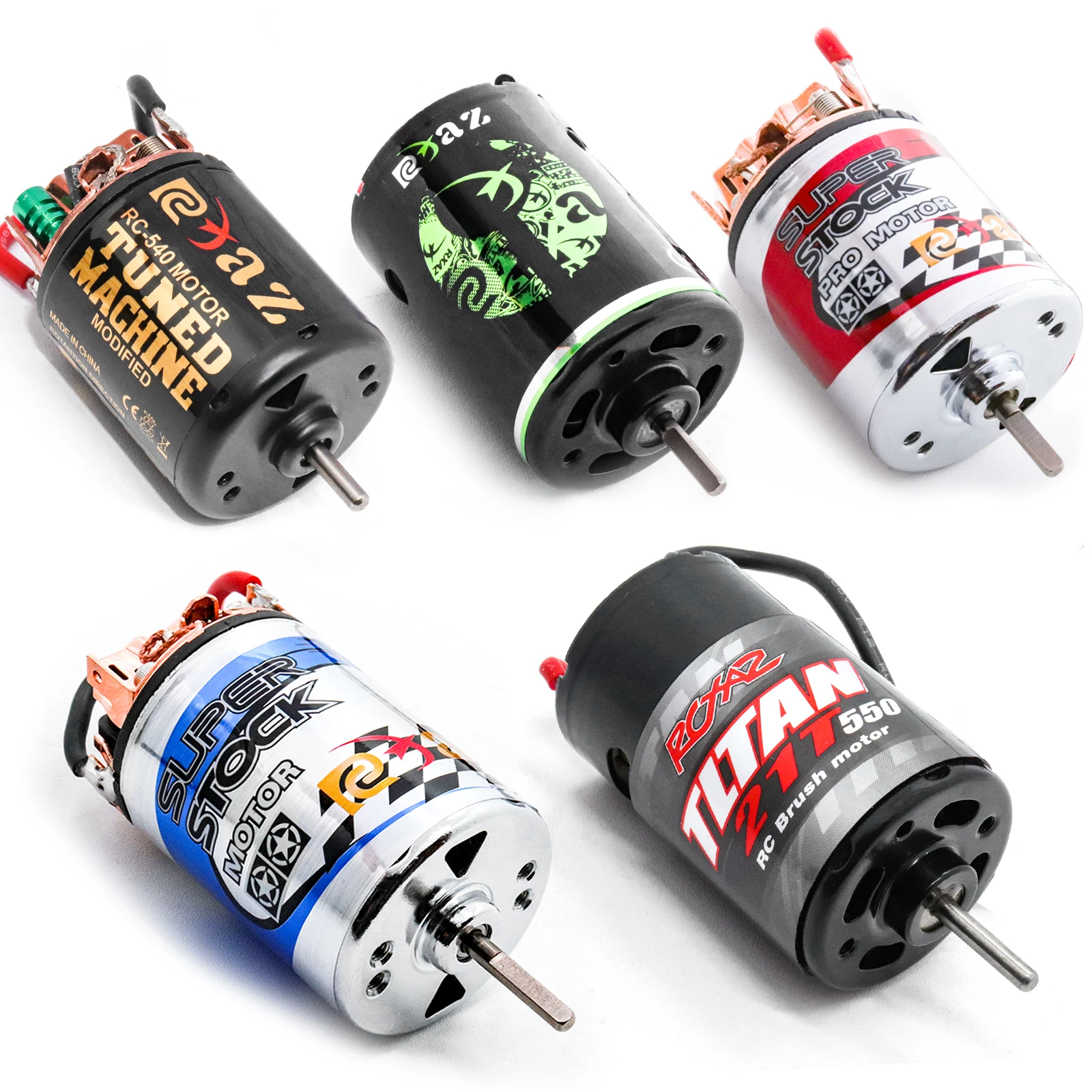 

DSPOWER 540 550 Brushed Motor Upgrade Waterproof for 1:8 1:10 RC Car Crawler Axial SCX10 Redcat Gen8 Traxxas TRX4 TRX6